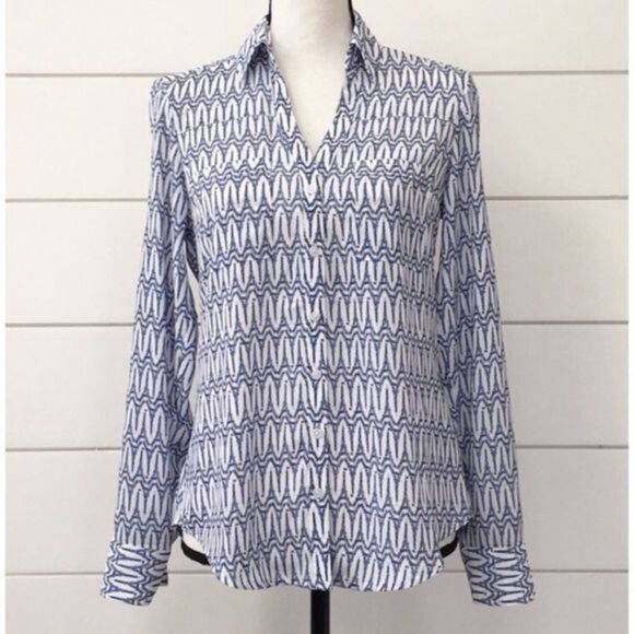 Express Eiffel Tower Button Down Top Like New XS 20A - Picture 5 of 8